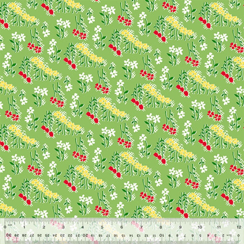 Windham Garden Party 53976 3 Flower Field Green By The Yard