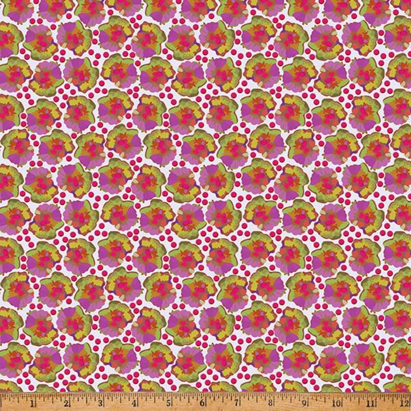 Hoffman Spectrum Print Whimsical Flower Garden W5538 757 Razzmatazz By The Yard