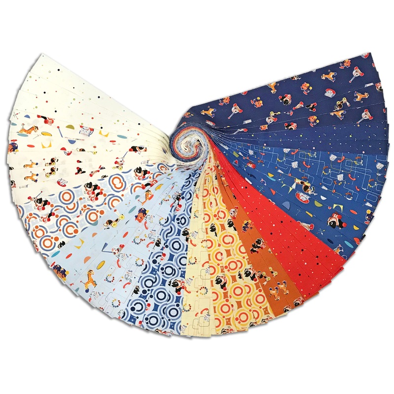 Riley Blake Pre-Cut 40 Piece 2 1/2 Rolie Polie Jelly Roll RP-15720 40- Pop 'n Play