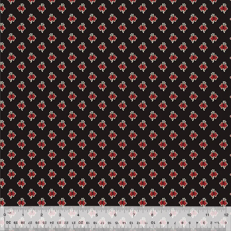 Windham Circa: Turkey Red 54730 2 Black Butterfly By The Yard