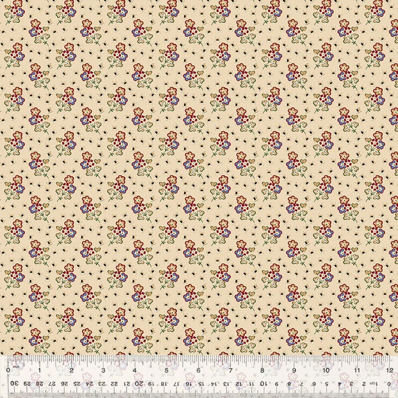 Windham Circa: Turkey Red 54732 4 Cream Picnic By The Yard