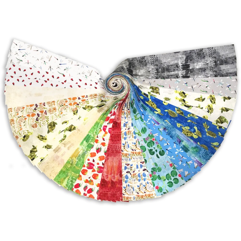 Clothworks Pre-Cut 2 1/2 Strip Set 40 Piece Strip Roll - ST0461 - Summer Splash