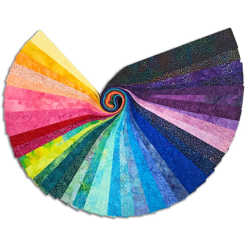 Matt's Pre-Cut 40 Piece 2 1/2 Strip Set Jelly Roll - Hoffman - SPECTRUM 2