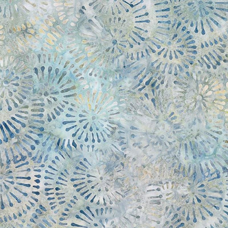 Wilmington Batiks Del Mar 22282 442 Blue/Tan Pins & Needles By The Yard