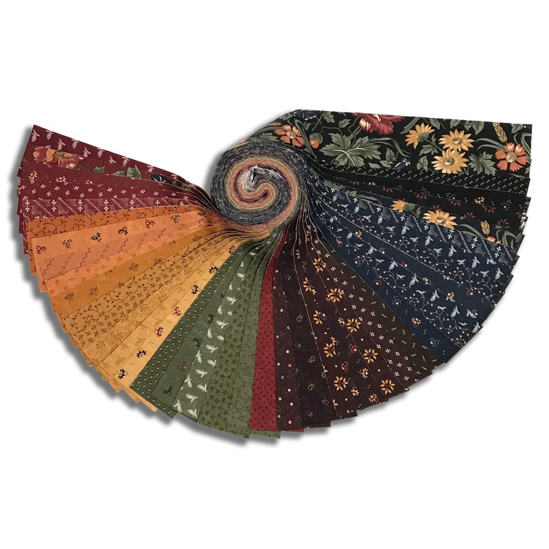 Matt's Moda Kansas Troubles Pre-Cut 40 Piece 2 1/2 Strips Jelly Roll - Wheatland - Dark