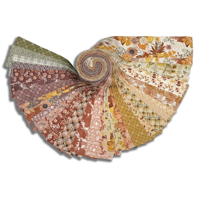 Riley Blake Pre-Cut 40 Piece 2 1/2 Rolie Polie Jelly Roll RP 16740 40 - Evening On The Prairie