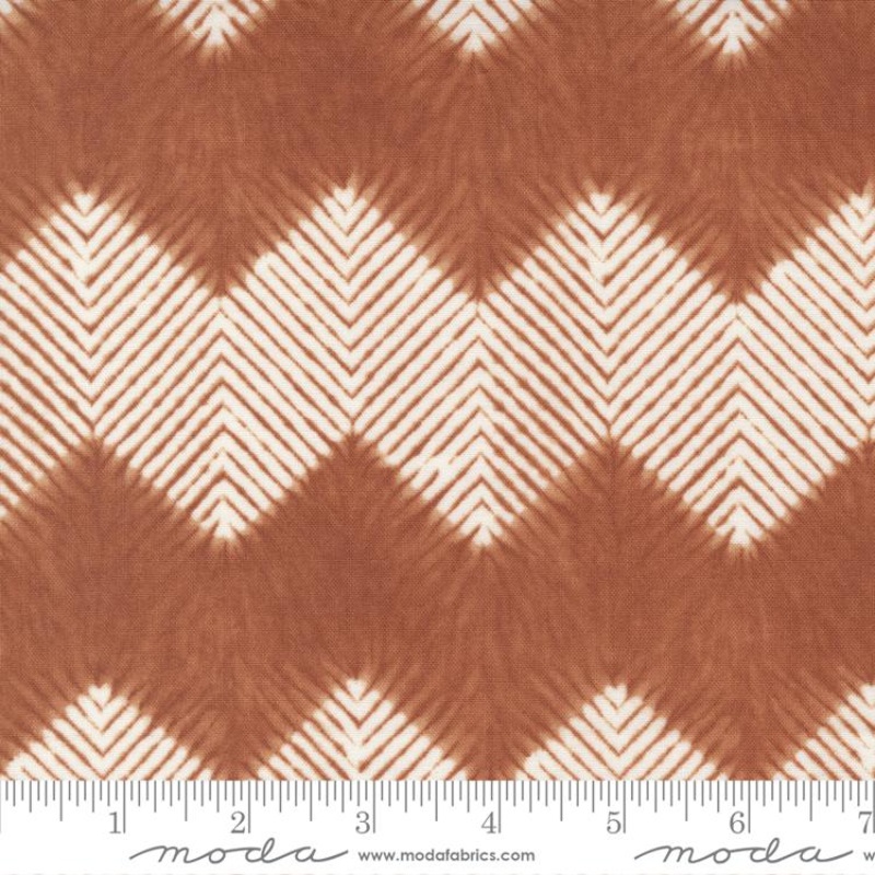 Moda Kawa 48083 20 Rust Chevron Stripes 2 YARDS