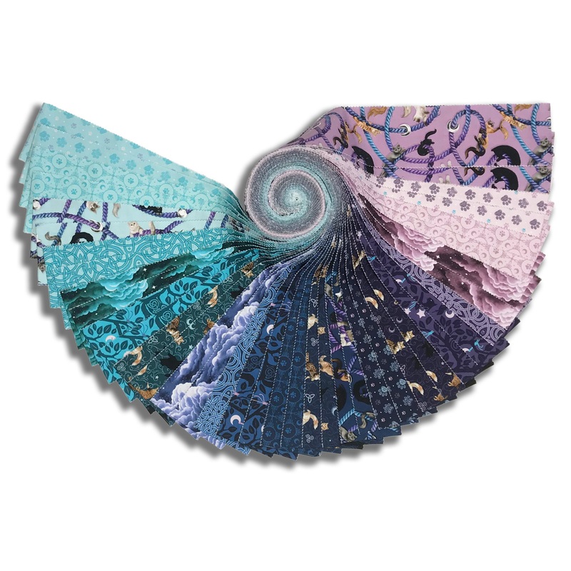 Riley Blake Pre-Cut 40 Piece 2 1/2 Rolie Polie Jelly Roll RP 16580 40 - Celtic Cats