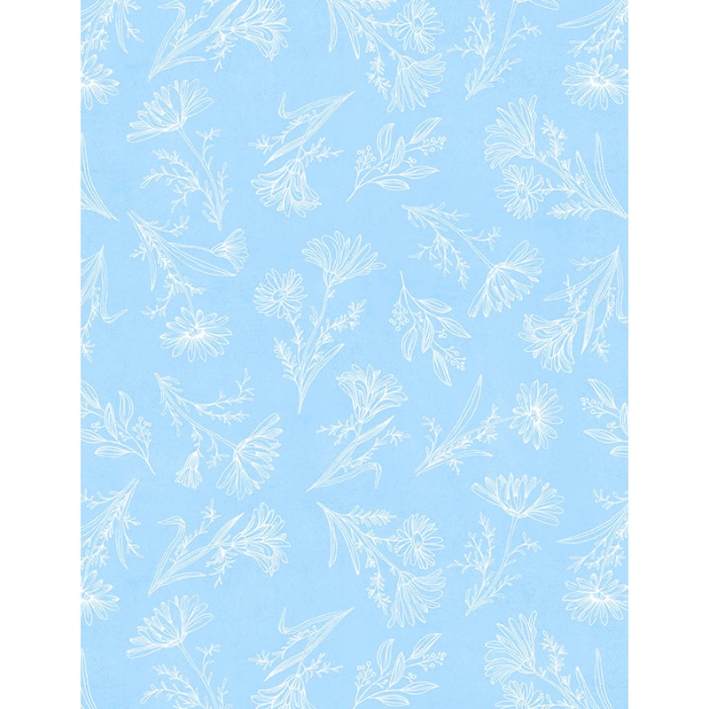 Wilmington Blissful Blues 49356 411 Blue Floral Toile By The Yard