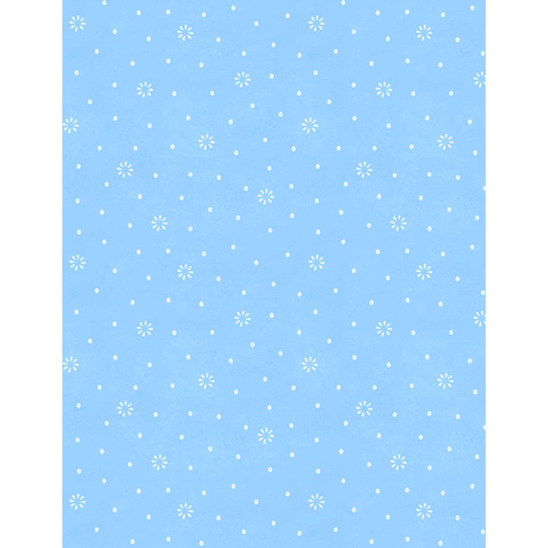 Wilmington Blissful Blues 49358 411 Blue Floral Dot By The Yard