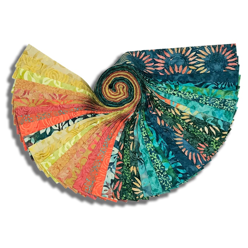 Matt's Riley Blake Batiks Pre-Cut 40 Piece 2 1/2 Jelly Roll Strips - Carnival Glass