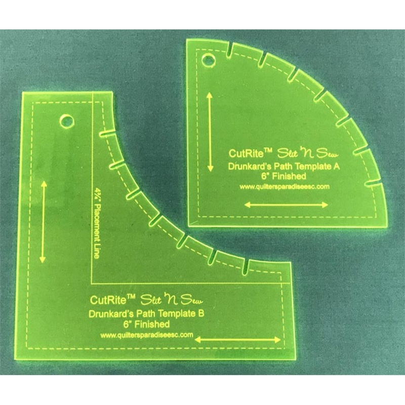 Drunkard's Path 6 Finished Template - CutRite Slit 'N Sew