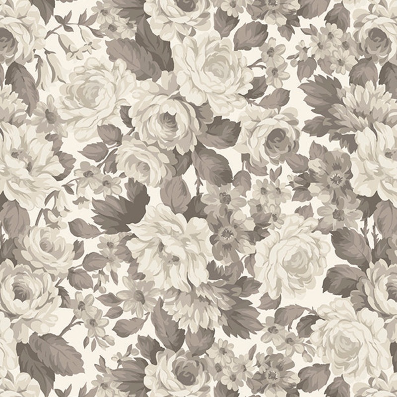 Wilmington Blackberry Bramble 98760 129 Ivory Tonal Packed Floral By The Yard