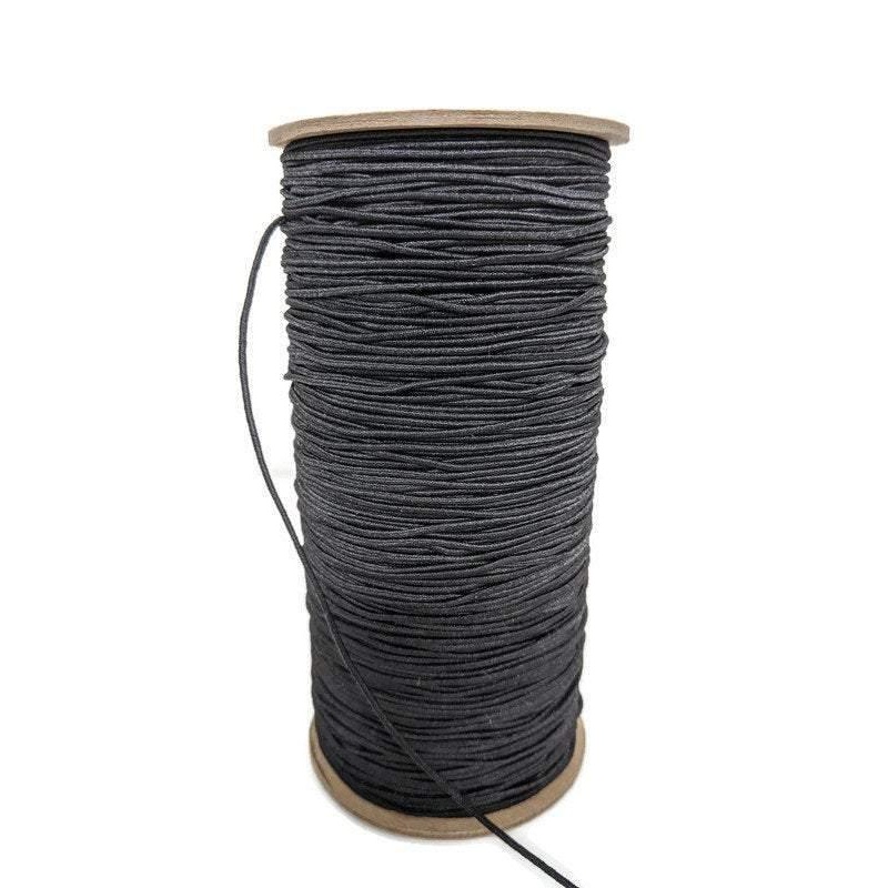 Black 1/16 inchElastic Trim 20 yards