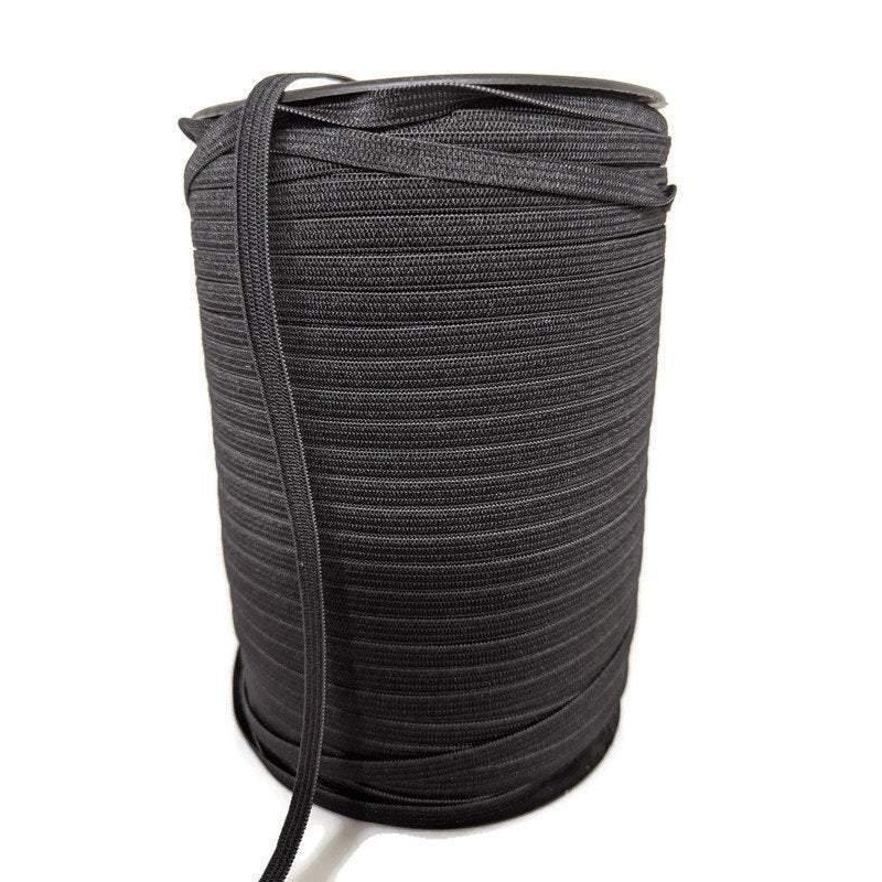 Black 1/4 inch Elastic Trim 10 yards