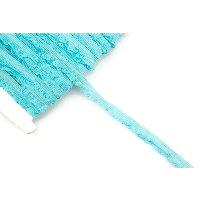 Blue Ruffled Elastic Trim 12 yards