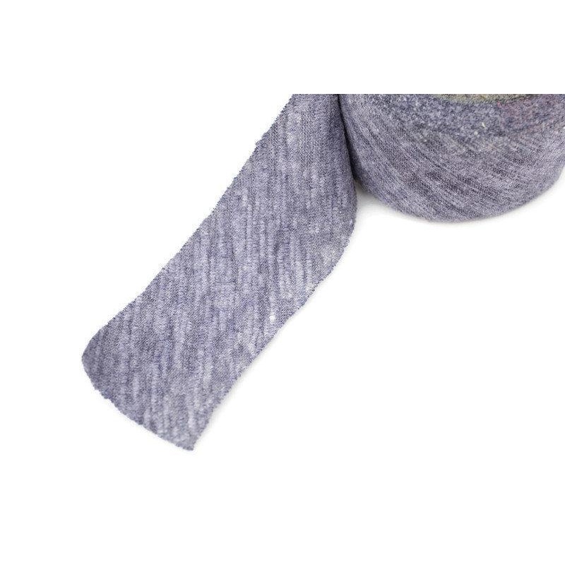 Heather Blue Sweater Knit Bias Tape 1-3/8 inches width x 2 pieces that total 7 yards BST00171