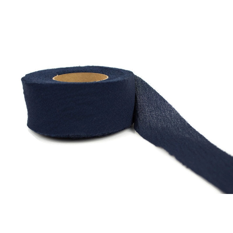 Navy Blue Light Weight Crepe Woven Bias Tape 1.25 inches width x 15 yards