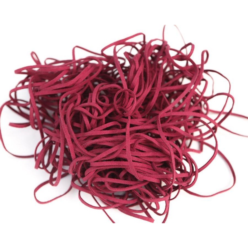 Red Pink Faux Suede Trim Cord 3mm 30 yards ATN00118