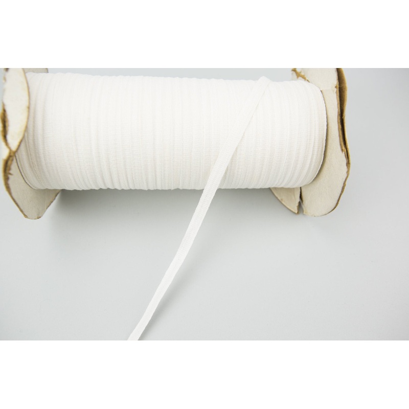 White Flat Cotton Woven Trim Tape 10 yards ATN00781