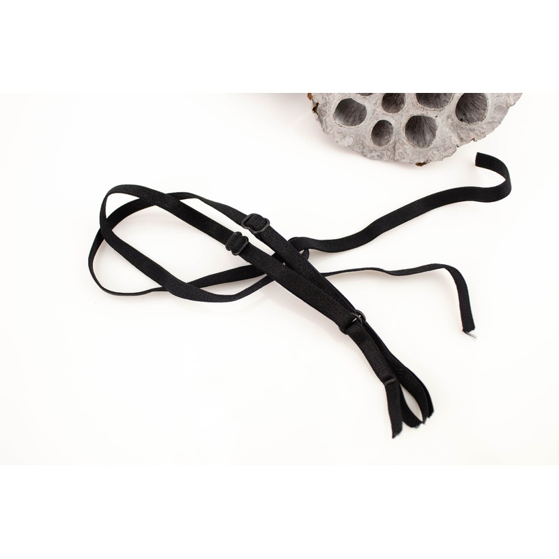 Black Adjustable Bra Straps Lingerie Straps Elastic Trim 4 Pairs