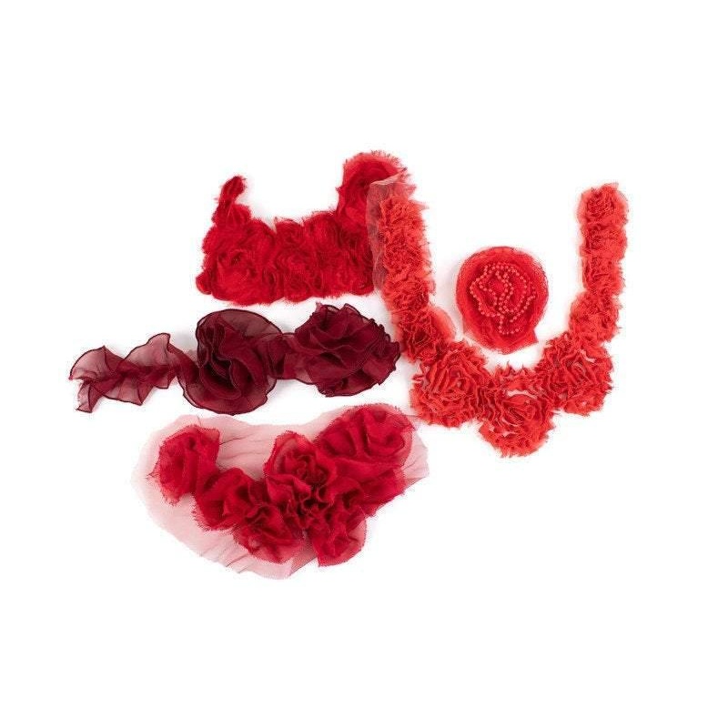 Red Fancy Applique Variety Bundle Pack 5 Pieces SPK00128 BEST DEAL