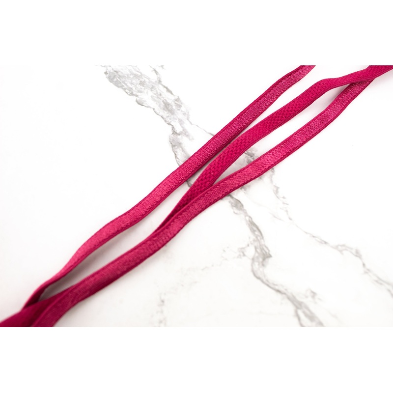 Dark Pink Elastic Trim Bra Strap Headband Lingerie with Plush Back 1/4 inch width x 5 yards
