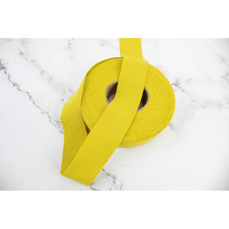 Greenish Yellow Woven Bias Tape Binding Tape Trim 1 inch width x 18 yards