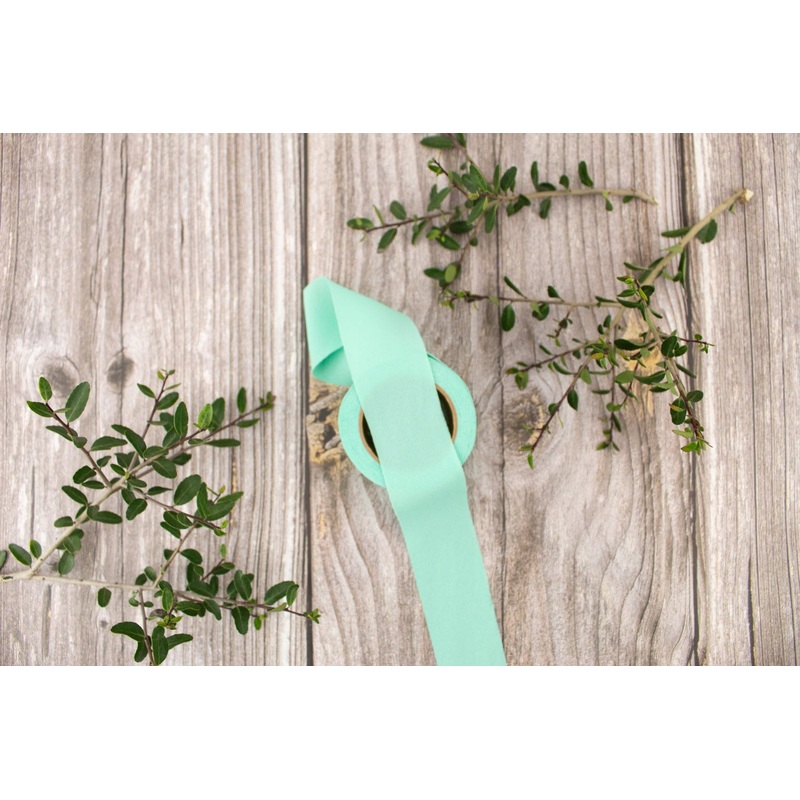 Mint Crepe Georgette Bias Tape Binding Tape 1.25 inches width x 5 yards