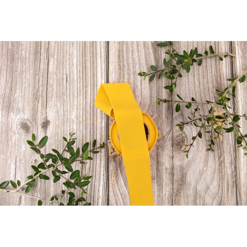 Mustard Yellow Cloque Georgette Woven Bias Tape Binding Trim 1.25 inches width x 5 yards