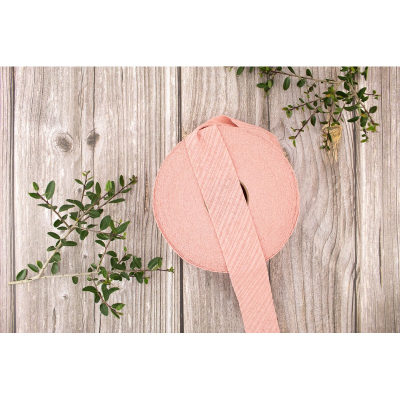 Pink Light Weight Rib Knit Bias Tape Binding Trim 1-3/8 inches width x 29 yards