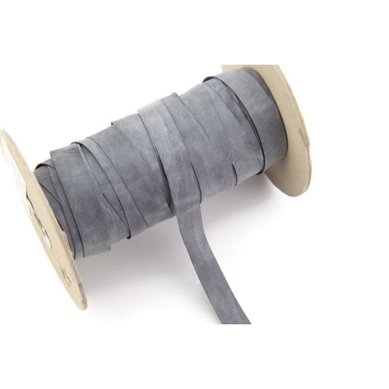 Gray Rubber Elastic Swimsuit Elastic Trim Remnant Elastic Band 5/8 inch width x 10 yards