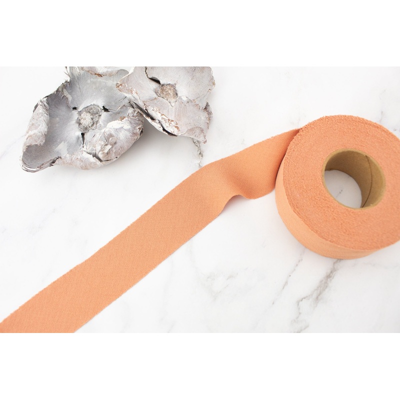 Terra Cotta Faux Raw Silk Woven Bias Tape 1.25 inches width x 13 yards