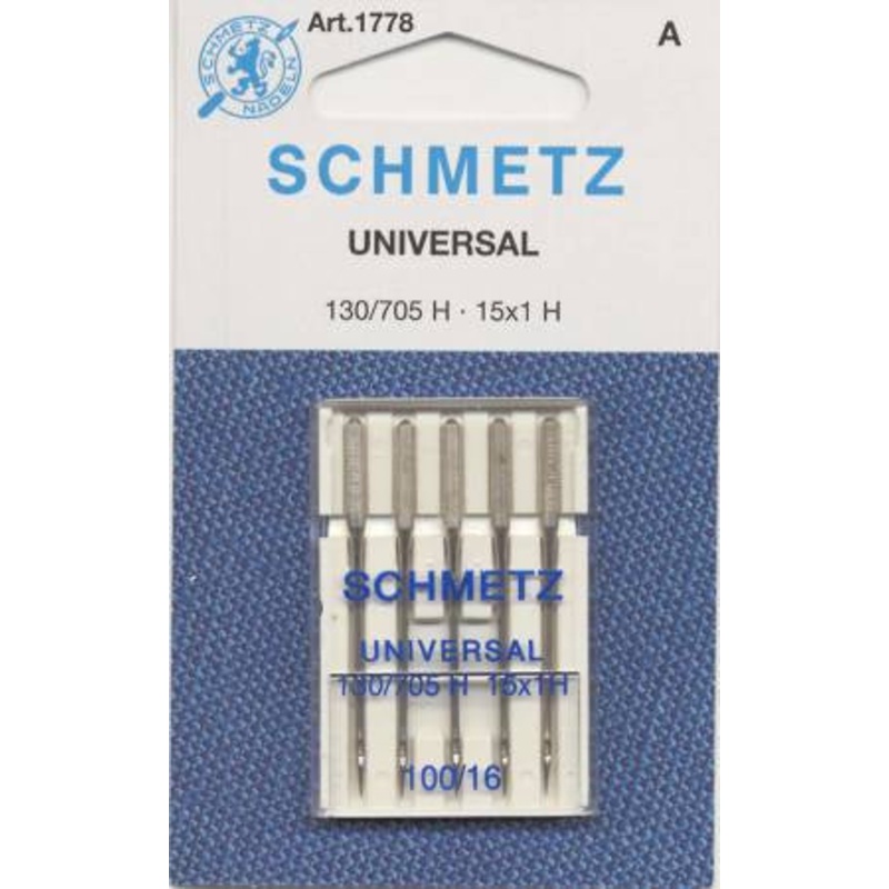 Schmetz 1778 Universal Machine Needles 5-Pack Size 100/16