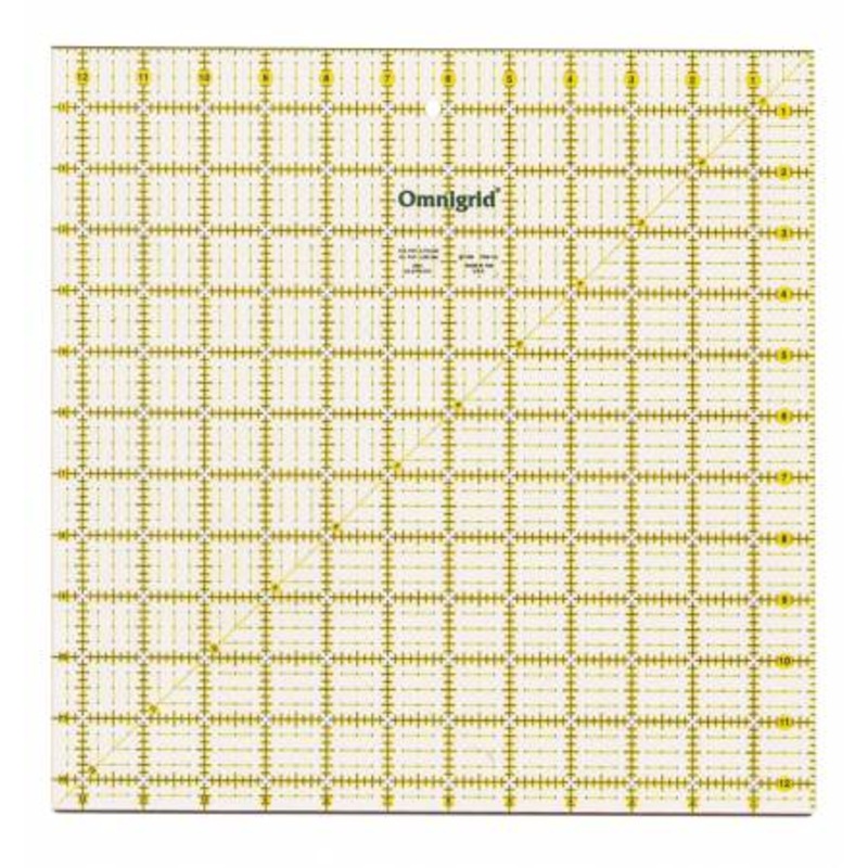 12.5 x 12.5 Square Quilting Ruler Non-Slip Omnigrip