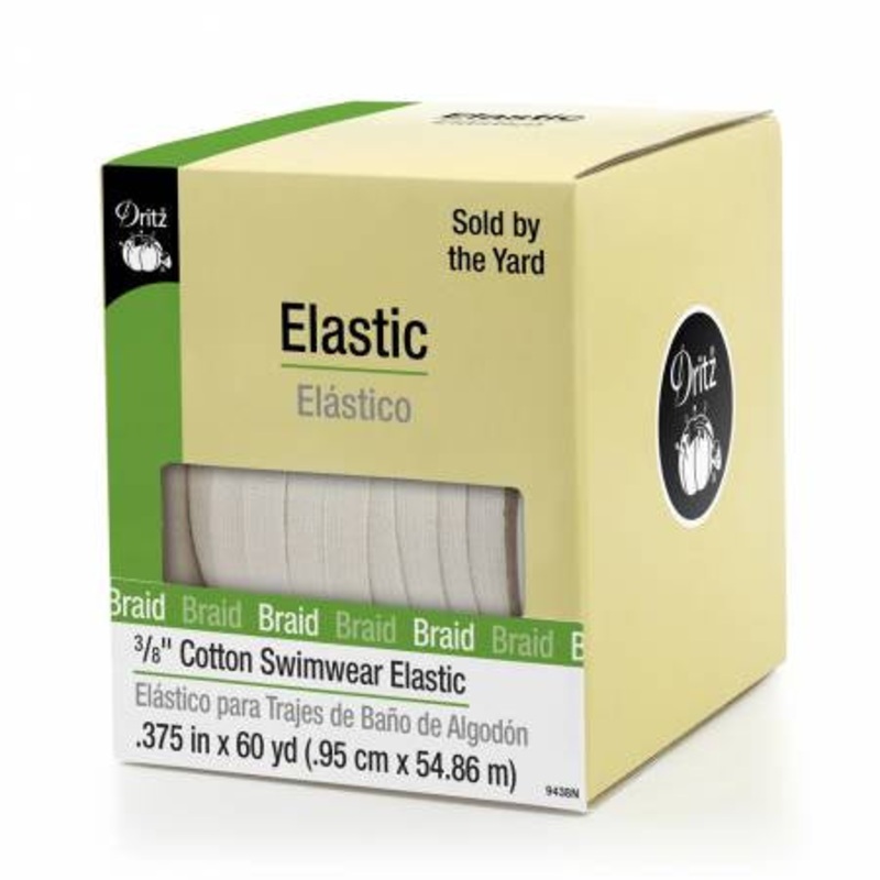 Cotton 3/8 Swimwear Elastic Natural (Dritz)