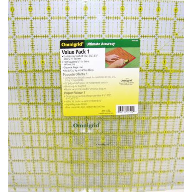 Omnigrid Quilting Ruler Square Value Pack 1