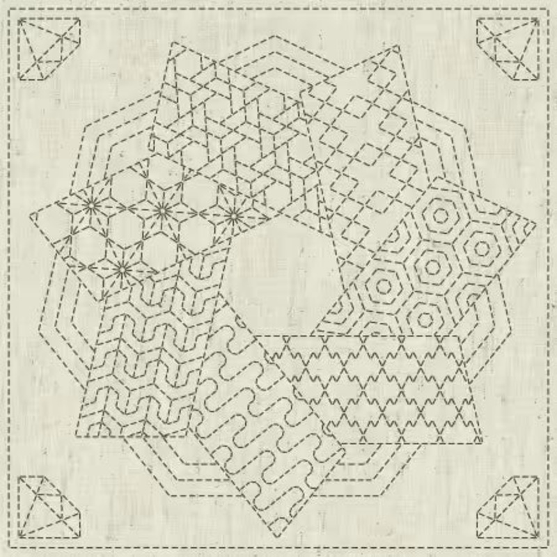 Sashiko Cloth  Kaza-Guruma 4 (KF2021-21)