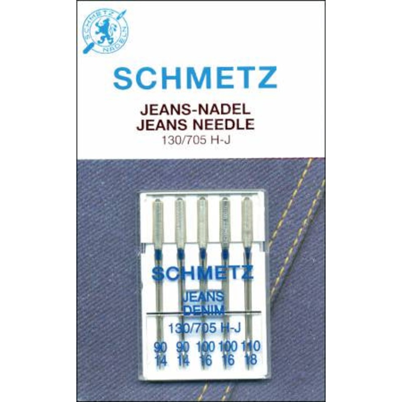 Schmetz 1836 Jeans/Denim Machine Needles 5-Pack Sizes 14-18