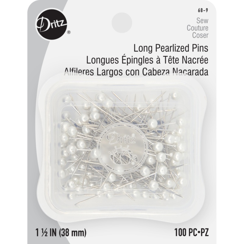 Long Pearlized Pins - 100/pkg