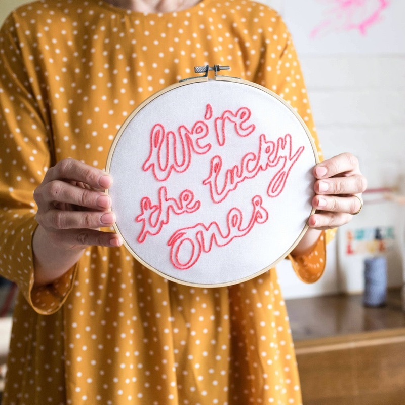 We're the Lucky Ones Embroidery Hoop Kit