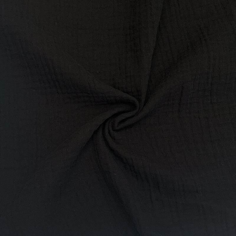 Zola Organic Double Gauze - Black, 1/4 yard