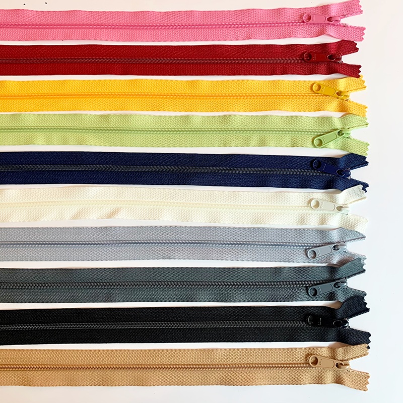 14 Handbag Zipper-Light Pink & Burgundy & Yellow & Light Green & Navy & Ivory & Light Grey & Dark Grey & Black & Butterscotch