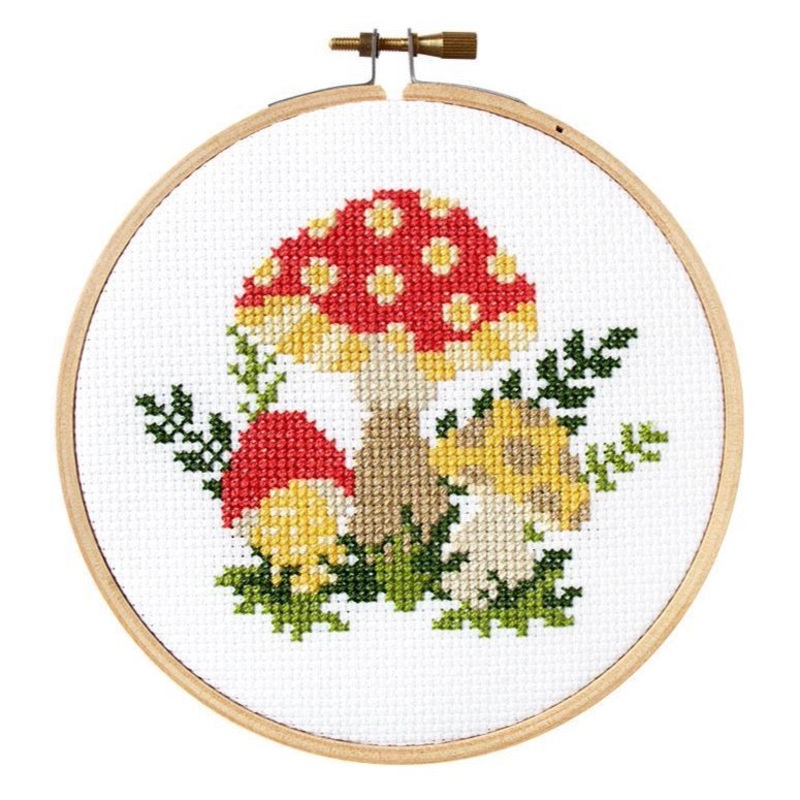 Mushroom Cross Stitch Kit