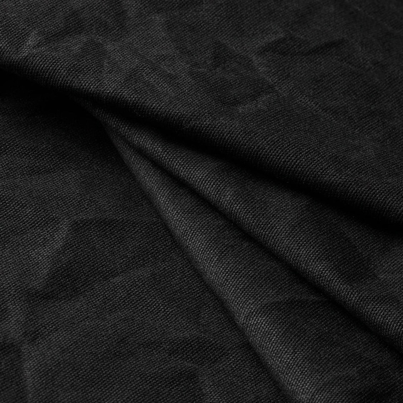 Waxed Army Duck Canvas- Black-By the Half Yard