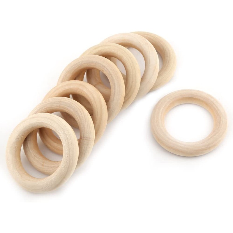 Wood Macram Ring - 2.25 in