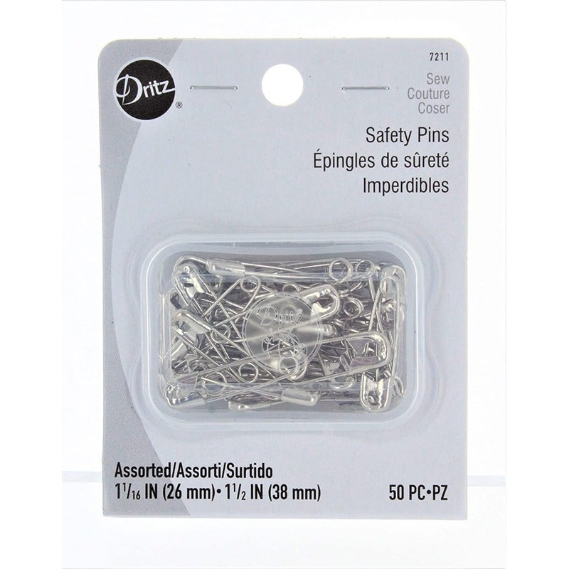 Assorted Safety Pins - 50 ct