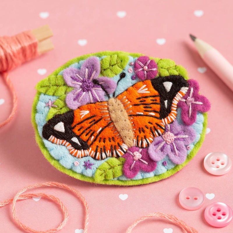 Butterfly Brooch Felt Craft Kit