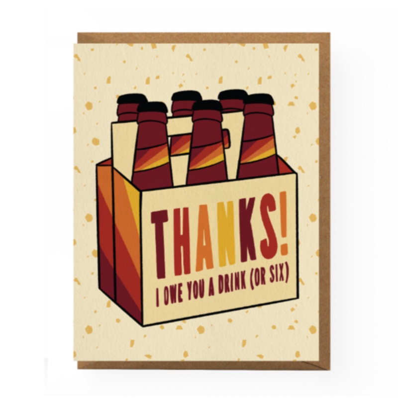 Six Pack Thank You Card