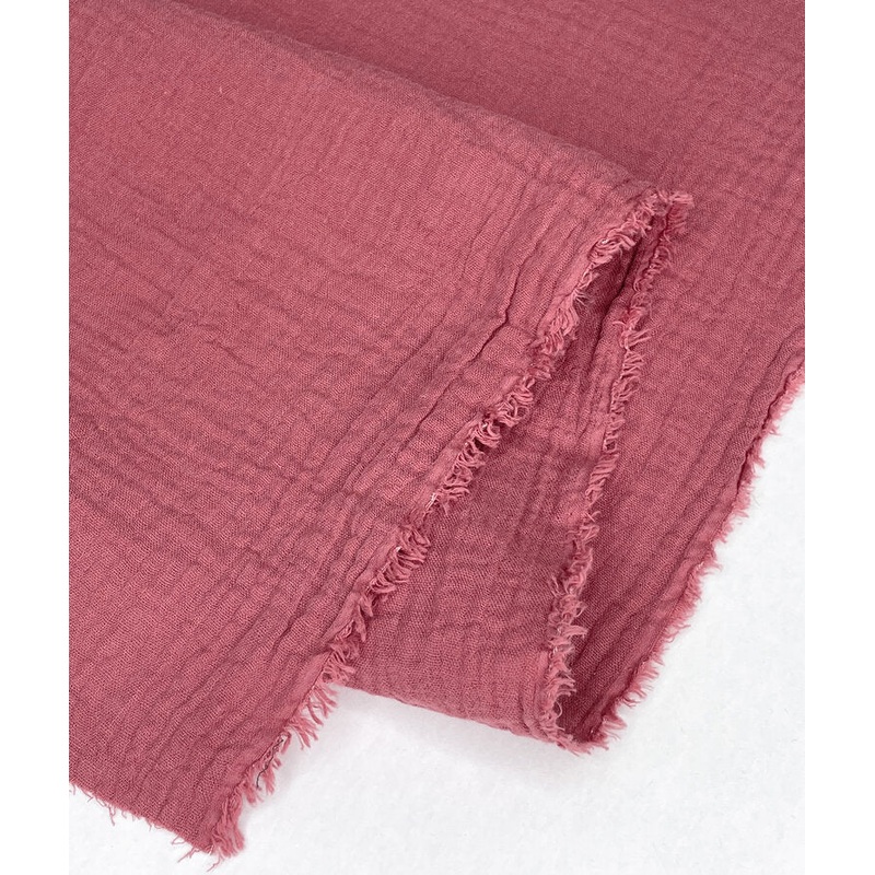 Zola Organic Double Gauze - Cactus Rose, 1/4 yard